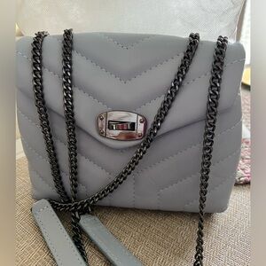 Divina Firenze Genuine Leather Bag Baby Blue Like New